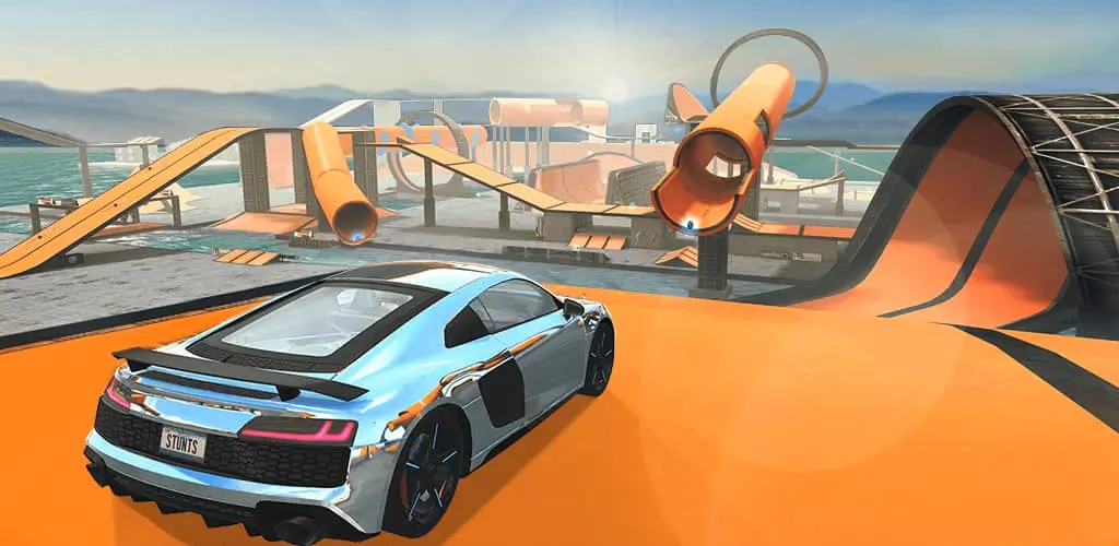 Gameplay of Car Stunt Races Mod APK