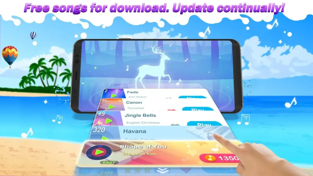 The Gameplay Of Dream Piano Mod APK