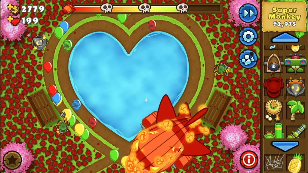 Gameplay of Bloons TD 5 Mod APK