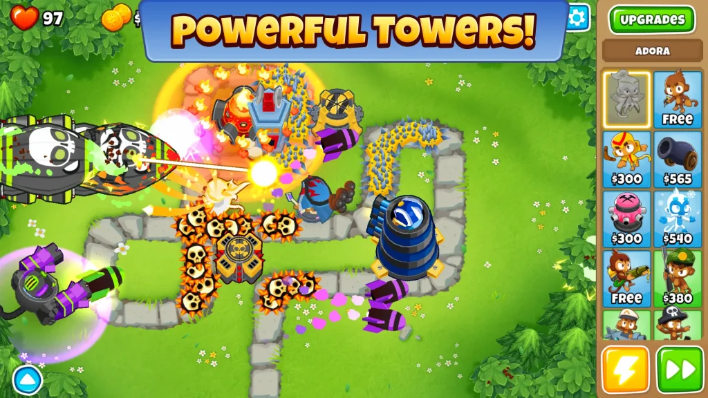 Gameplay of Bloons td 6 MOD APK
