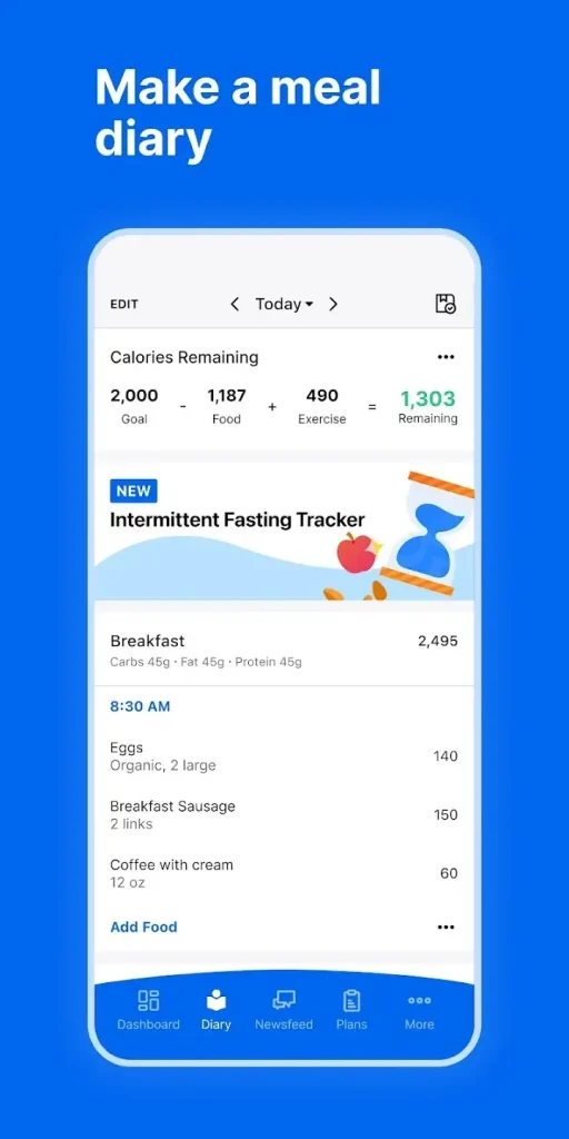 Overview of MyfitnessPal Mod APK
