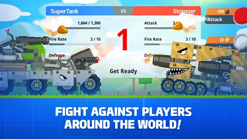 The Gameplay of Super Tank Rumble Hack APK